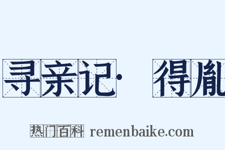 寻亲记·得胤是什么意思的图片